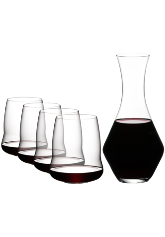 Riedel Stemless Wings Cabernet 4-piece and Decanter Set (Promo)-145482