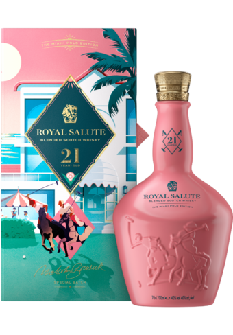 Royal Salute 21 Year Old Scotch Whisky - Miami Polo Edition (Pink)-341707