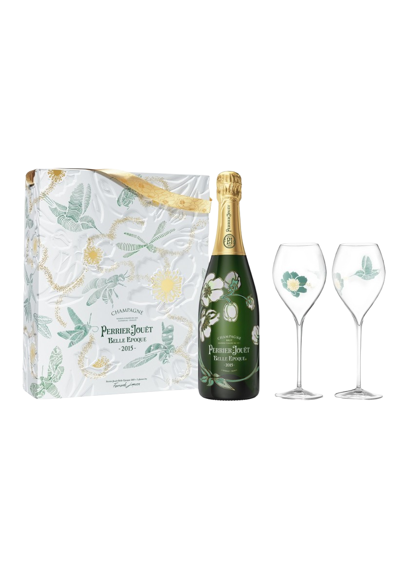 Perrier Jouet Belle Epoque 2015 with 2 Flutes Set-327348