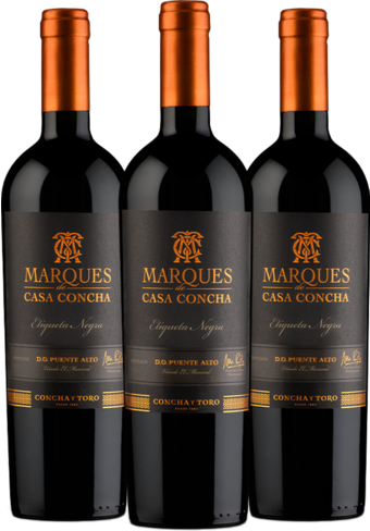 Marques Casa Concha Etiqueta Negra Maipo Andes 2021 3-pack-149994