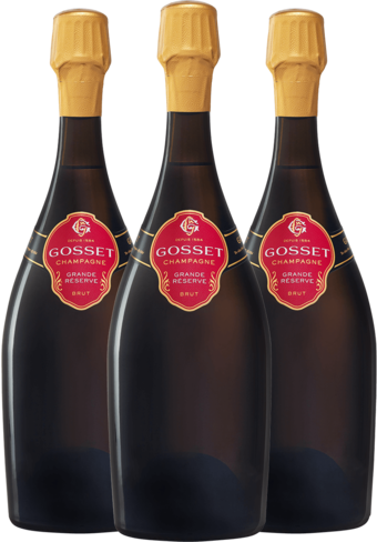 Gosset Grande Reserve Brut (Without Gift Box) - 3 Bottle Pack -149992