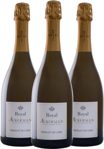 Ackerman Cremant de Loire Cuvee Royal Blanc 2019 - 3 Bottle Pack-311177